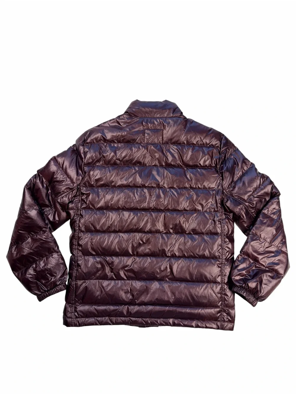 J Crew Men's Outerwear Quilted Duck Down Puffer Jacket Deep Burgundy Size M